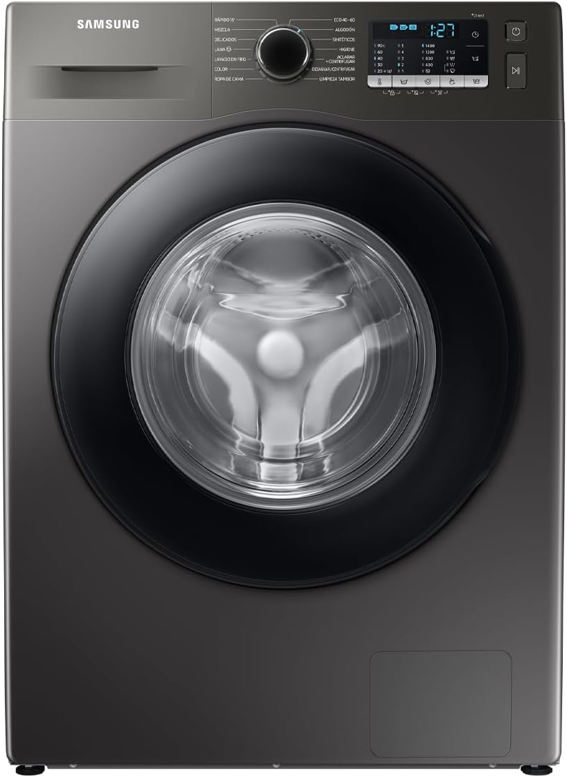 Samsung 8KG Front Load Washing Machine, WW80TA046AX, Eco Bubble, Hygiene Steam, Digital Inverter Technology, Platinum Silver